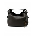 ELENA CARDINALI MOON X BROWN LEATHER HANDBAG