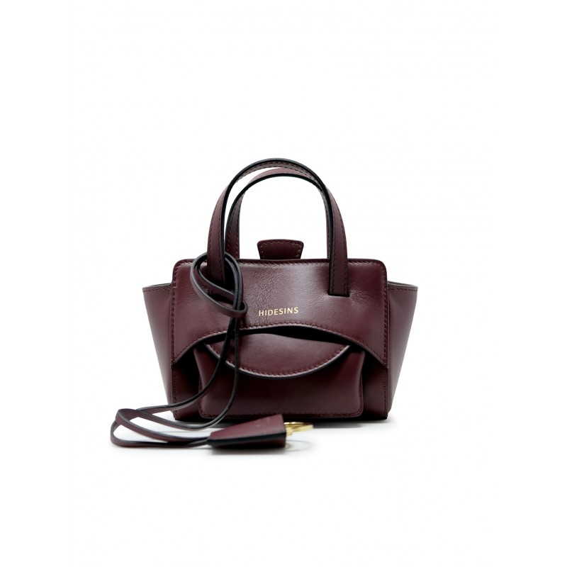 HIDESINS FL14TR6904 FLAP XS PREMIERE WINE LEATHER HANDBAG