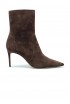 STUART WEITZMAN SJ970 WALNUT SUEDE 75 POWER ZIP BOOTIE