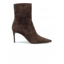 STUART WEITZMAN SJ970 WALNUT SUEDE 75 POWER ZIP BOOTIE