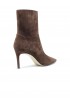 STUART WEITZMAN SJ970 WALNUT SUEDE 75 POWER ZIP BOOTIE