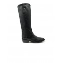 DUCCIO DEL DUCA DD97 BLACK LEATHER TEXAN BOOTS