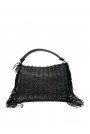 REPTILE'S HOUSE H730V07002 VASIA BLACK LEATHER HANDBAG