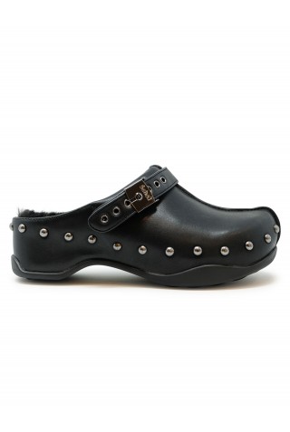 SCHOLL F317041004 BLACK LEATHER PESCURA PHOEBE SANDALS