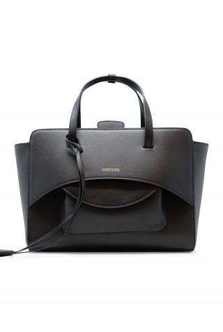 HIDESINS FL12TR0000 FLAP M PREMIERE BLACK LEATHER HANDBAG