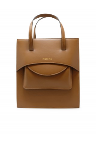 HIDESINS FL16TR23404 FLAP J PREMIERE CARAMEL LEATHER HANDBAG