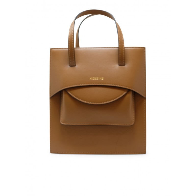 HIDESINS FL16TR23404 FLAP J PREMIERE CARAMEL LEATHER HANDBAG
