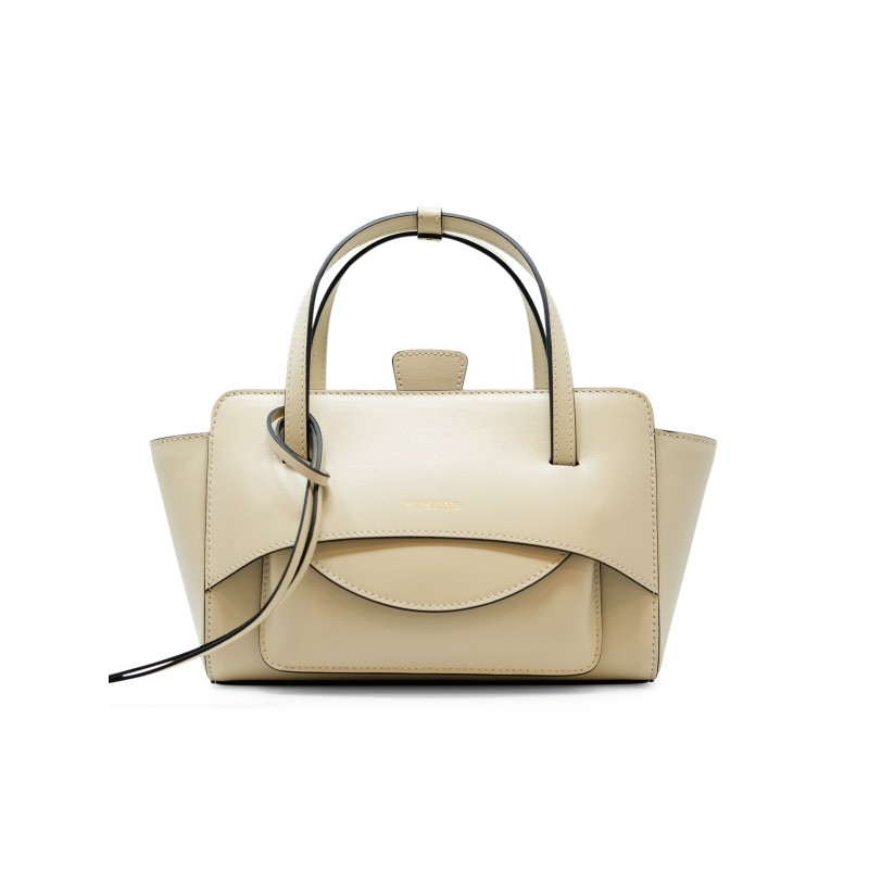 HIDESINS FL13TRBTT FLAP S PREMIERE BUTTER LEATHER HANDBAG