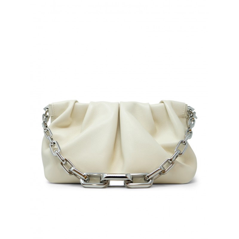 CHRISTIAN LOUBOUTIN 1265023 W699 IVORY NAPPA EVA SHOULDER SMALL BAG