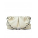 CHRISTIAN LOUBOUTIN 1265023 W699 IVORY NAPPA EVA SHOULDER SMALL BAG