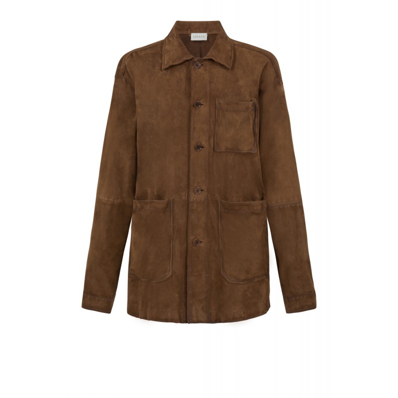 PAROSH D431845 MAFRA 066 BROWN SUEDE JACKET