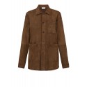 PAROSH D431845 MAFRA 066 BROWN SUEDE JACKET