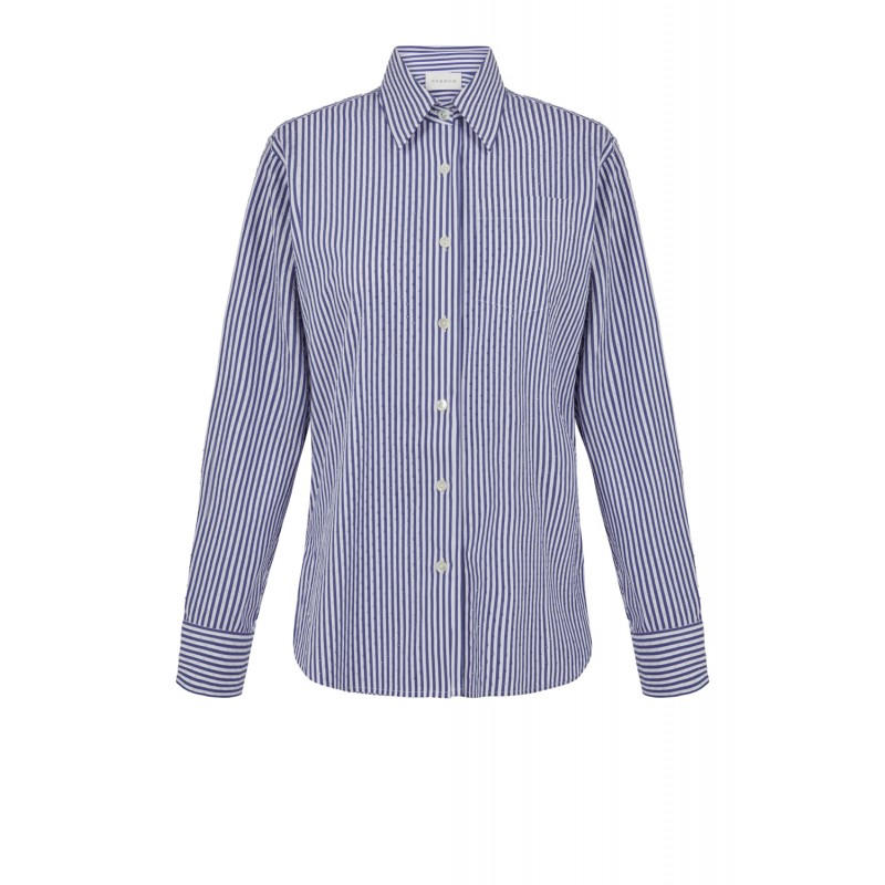 PAROSH D380646 CASHINE 883 BLUETTE COTTON/CRISTAL SHIRT
