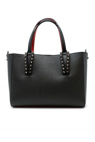 CHRISTIAN LOUBOUTIN 3255086 B078 BLACK LEATHER CABATA SOFT E/W MINI CALF EMPIRE BAG