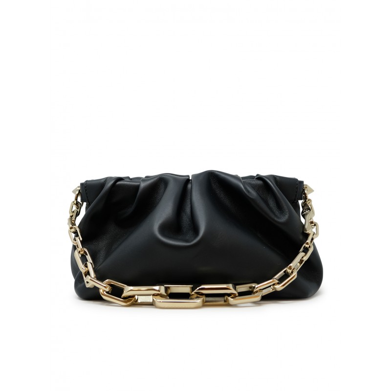 CHRISTIAN LOUBOUTIN 1265023 BK01 BLACK NAPPA EVA SHOULDER SMALL BAG