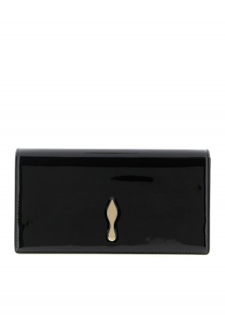 CHRISTIAN LOUBOUTIN 1265080 CM6S BLACK PATENT BETTINA CLUTCH BAG