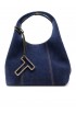LE TANNEUR TJET1006Q82 PRUSSIA LEATHER DENIM EFFECT SMALL HAND BAG
