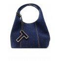 LE TANNEUR TJET1006Q82 PRUSSIA LEATHER DENIM EFFECT SMALL HAND BAG