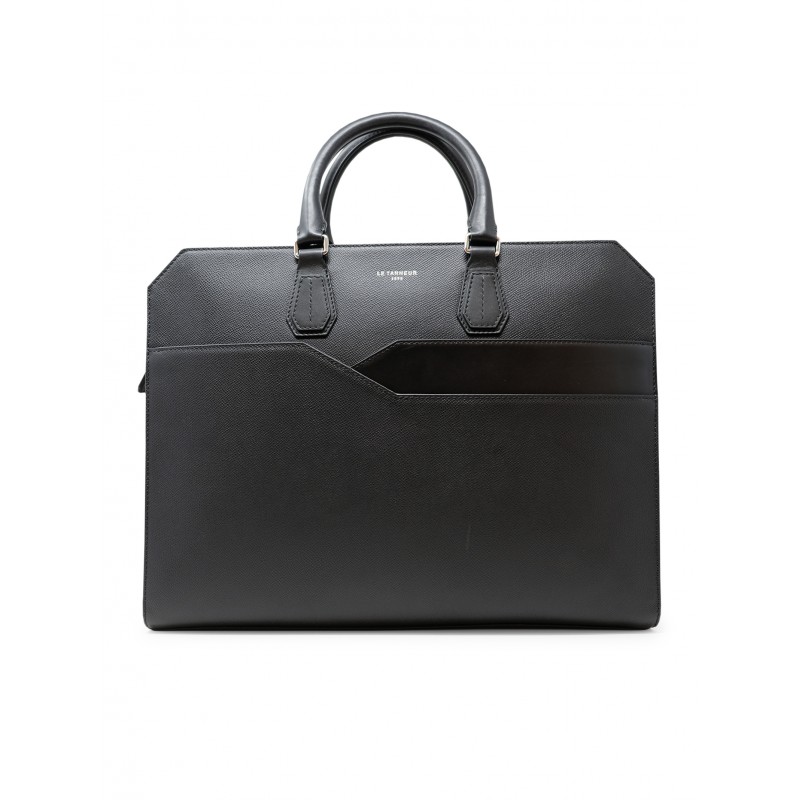 LE TANNEUR TGST4000N01 BLACK LEATHER CROSS BRIEFCASE