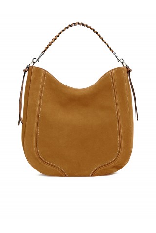LE TANNEUR TNGI1410G05 TAN LEATHER SUEDE HOBO M BAG