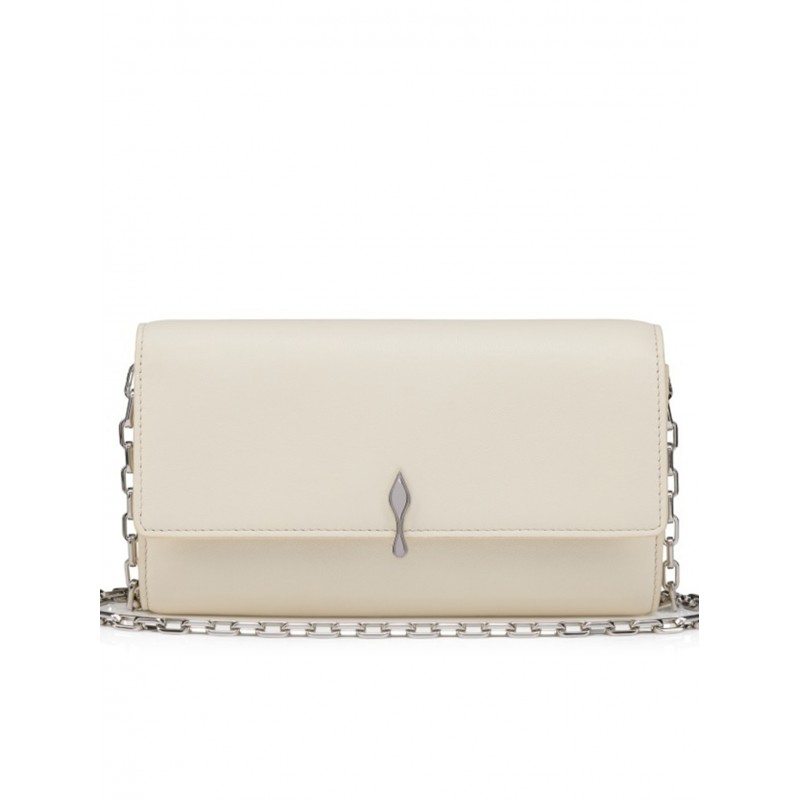 CHRISTIAN LOUBOUTIN 1265040 W707 SUZURAN NAPPA BETTINA WALLET ON A CHAIN