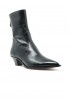 AQUAZZURA BNWMIDB0-NSI LEATHER BLACK BRUNSWICH BOOTIE 45