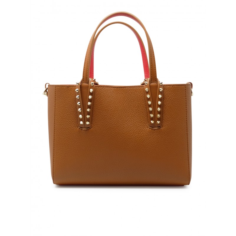 CHRISTIAN LOUBOUTIN 3255086 CM6T TAN LEATHER CABATA SOFT E/W MINI CALF EMPIRE BA