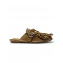 ELENA IACHI C28 DARK BROWN SUEDE SANDALS