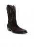 ELENA IACHI E4594-L DARK BROWN LEATHER SUEDE TEX ANKLE BOOTS