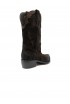 ELENA IACHI E4594-L DARK BROWN LEATHER SUEDE TEX ANKLE BOOTS