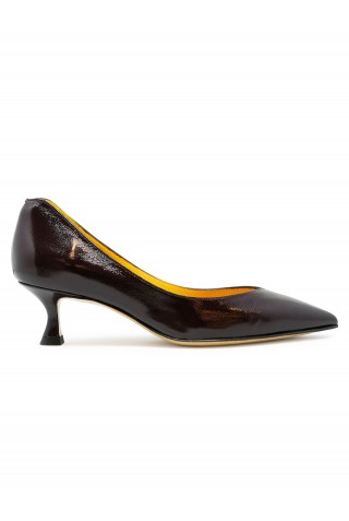 MARA BINI S160 NAOMI BURGUNDY NAPLAC LEATHER PUMPS