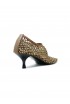 ELENA IACHI R14 CACAO LEATHER/GLITTER SHOES