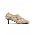 ELENA IACHI R14 SAND LEATHER/GLITTER SHOES