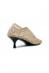 ELENA IACHI R14 SAND LEATHER/GLITTER SHOES