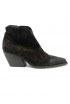 ELENA IACHI E4740 DARK BROWN VELOUR TEX ANCLE BOOTS
