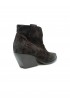 ELENA IACHI E4740 DARK BROWN VELOUR TEX ANCLE BOOTS