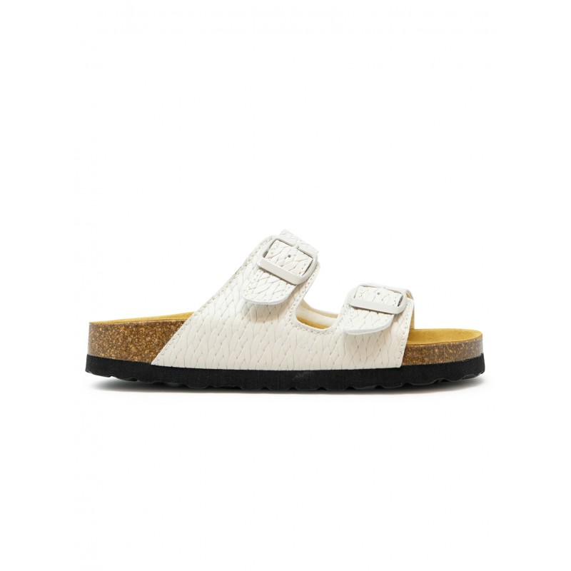 WOOLRICH WFW261.590.2R0 BANDS WHITE LEATHER SANDALS