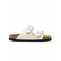 WOOLRICH WFW261.590.2R0 BANDS WHITE LEATHER SANDALS