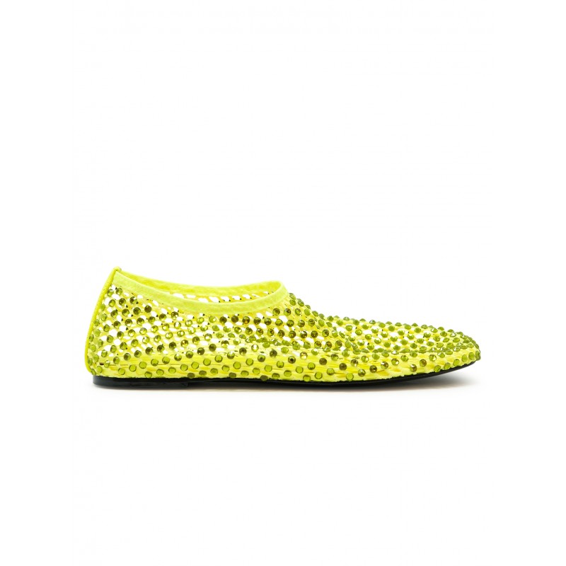 ELENA IACHI R11 LIME LEATHER/GLITTER SHOES