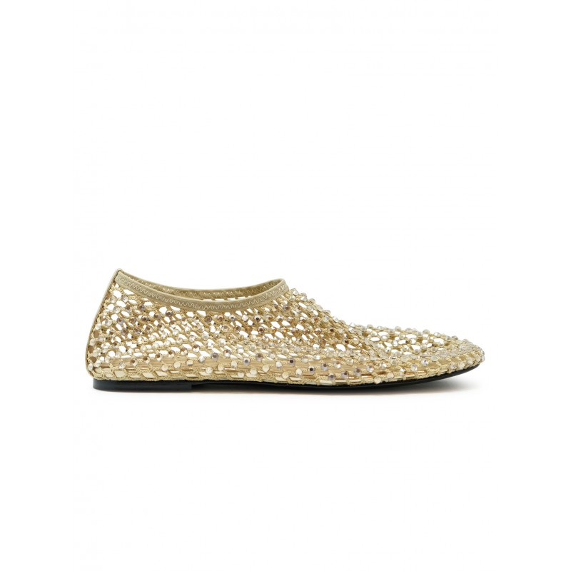 ELENA IACHI R11 BEIGE LEATHER/GLITTER SHOES