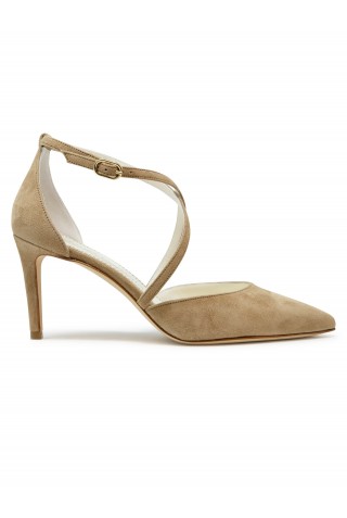 ANTONIO BARBATO 0638 WALNUT SUEDE PUMP SHOES