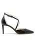 ANTONIO BARBATO 0638 BLACK LEATER PUMP SHOES