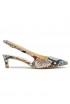 ANTONIO BARBATO 5649 MULTICOLOR SNAKE PRINT LEATHER SLINGBACK SHOES