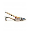 ANTONIO BARBATO 5649 MULTICOLOR SNAKE PRINT LEATHER SLINGBACK SHOES