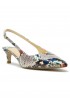 ANTONIO BARBATO 5649 MULTICOLOR SNAKE PRINT LEATHER SLINGBACK SHOES