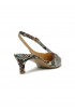 ANTONIO BARBATO 5649 MULTICOLOR SNAKE PRINT LEATHER SLINGBACK SHOES