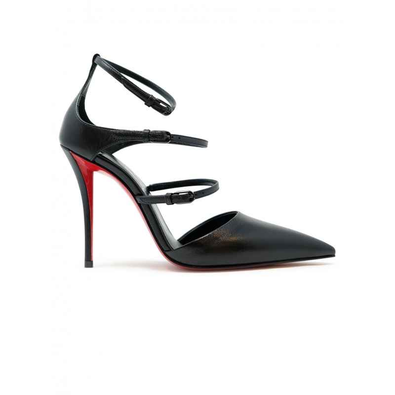 CHRISTIAN LOUBOUTIN 1260491 B439 BLACK LEATHER MILENA 100 PUMP