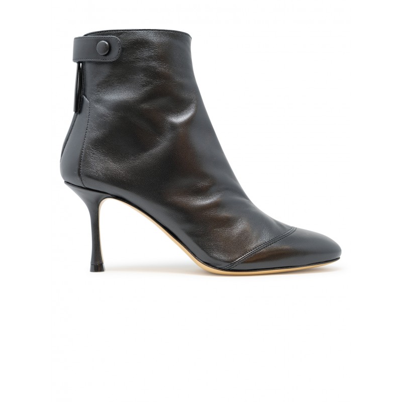 FRANCESCO RUSSO R1B830 N208 BLACK LEATHER BOOTIE