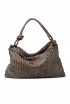 REPTILE'S HOUSE H873V54649 DARK CORDA LEATHER HANDBAG