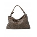 REPTILE'S HOUSE H873V54649 DARK CORDA LEATHER HANDBAG